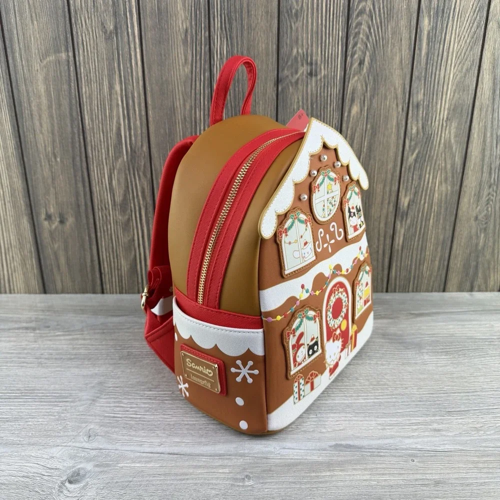 Hello Kitty & Friends Gingerbread House Mini Backpack Loungefly Christmas NWT